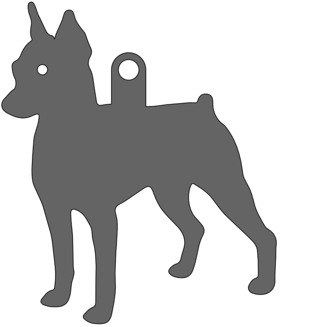 Doberman dog keychain