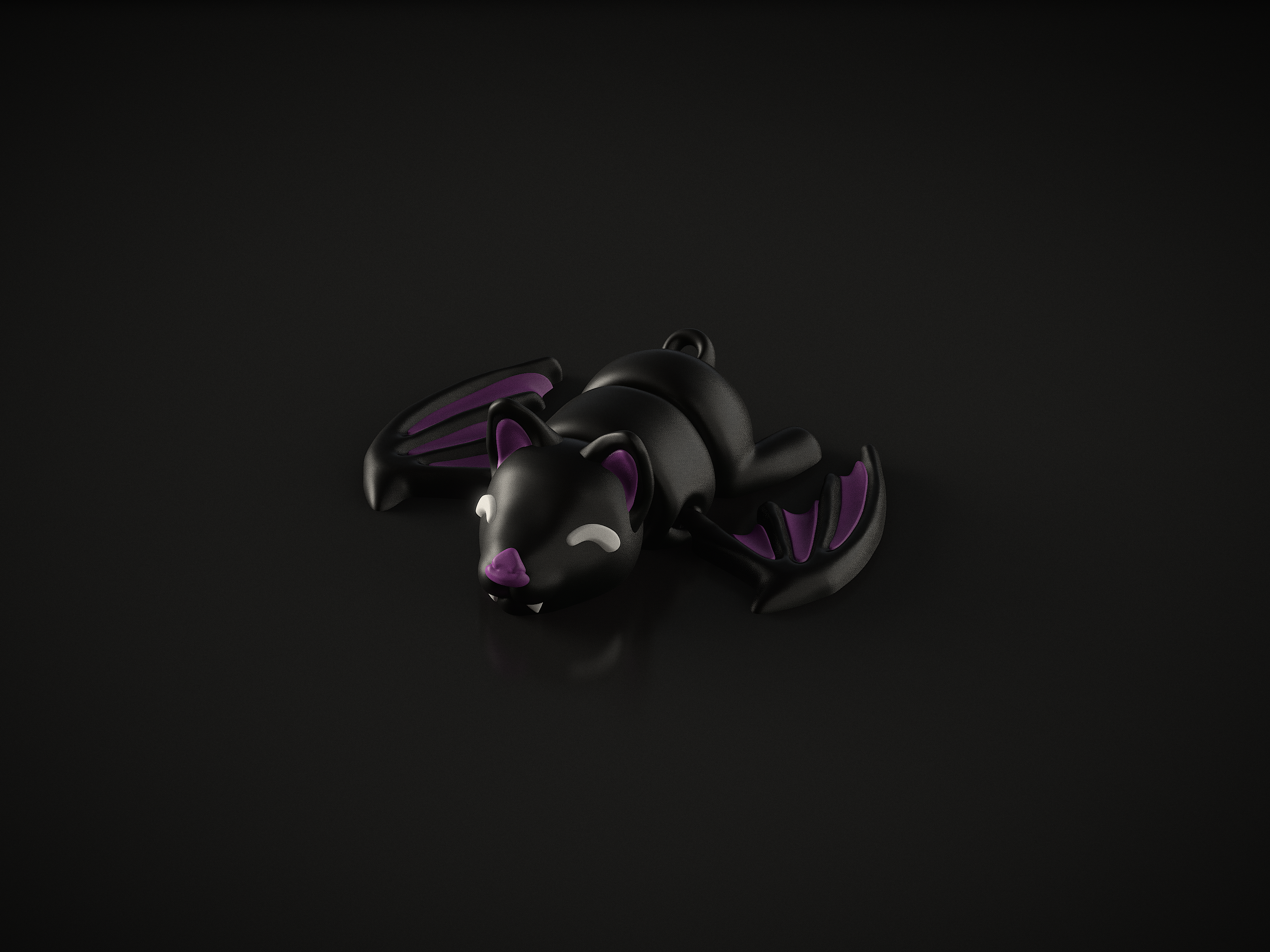 Miniatura 5 do modelo 3D Flexi Bat (+Keychain)