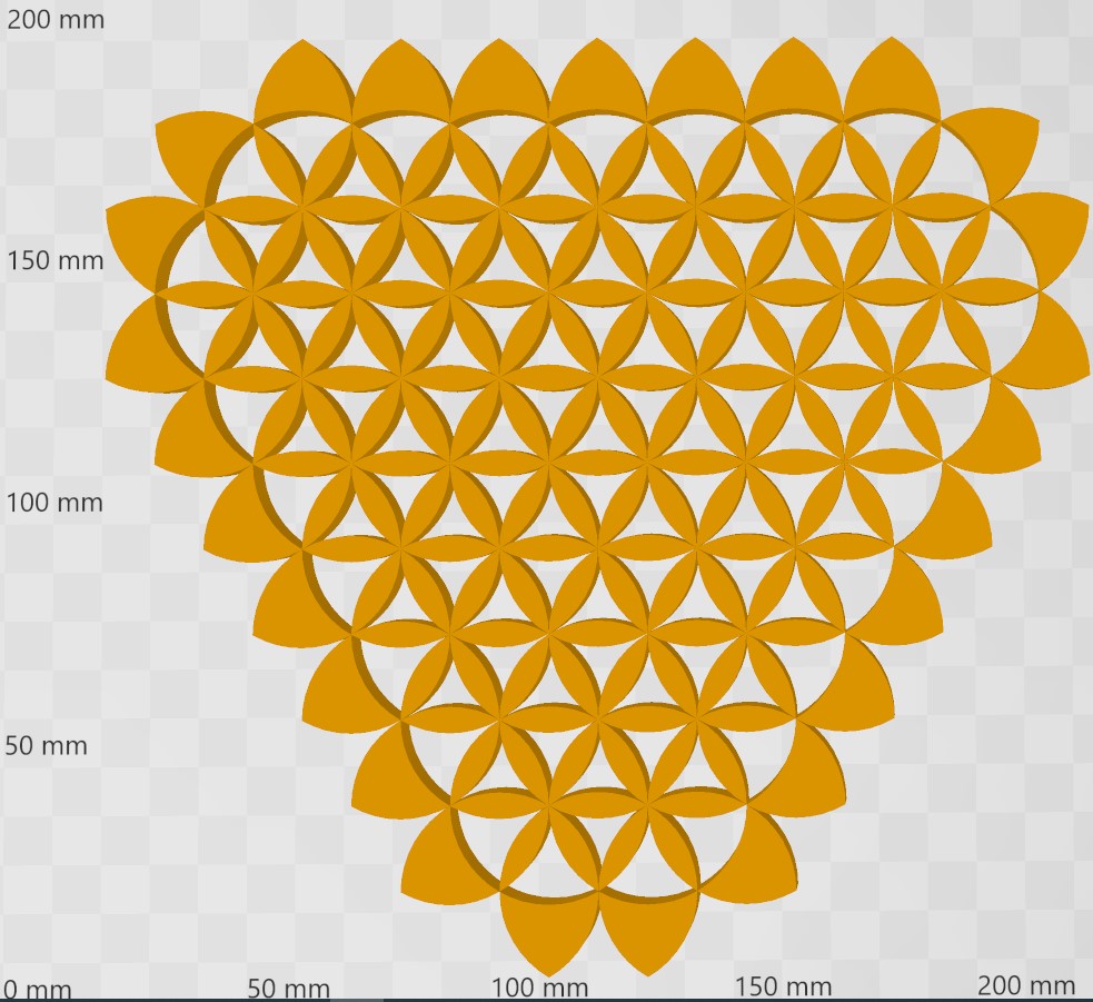 Flowers of life pattern
