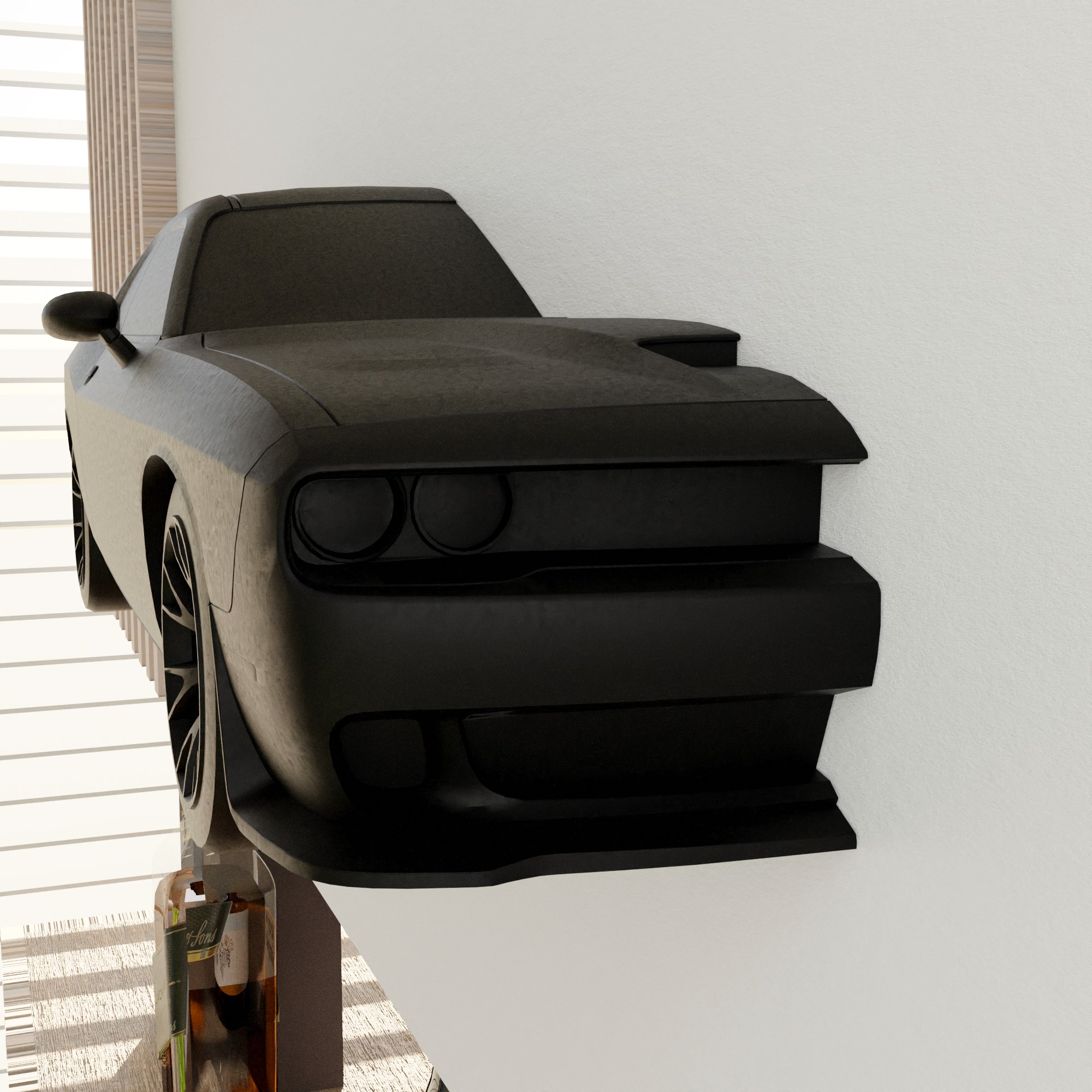 Miniatura 2 do modelo 3D Dodge Challenger Hellcat Wall-mounted