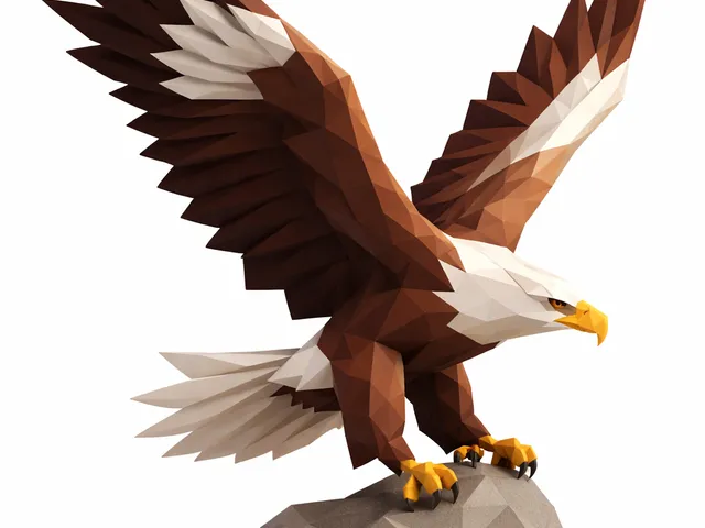 Low Poly Eagle – Landing Pose (Minimal-Support STL)