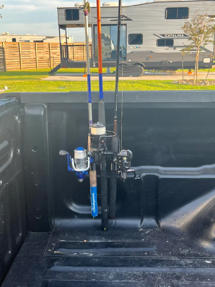 f150 fishing rod holder V4 Truck Bed Rod Storage Holds up to six rods firmly with adjustable straps to prevent movement or damage Truck Bed Fishing Rod Holder