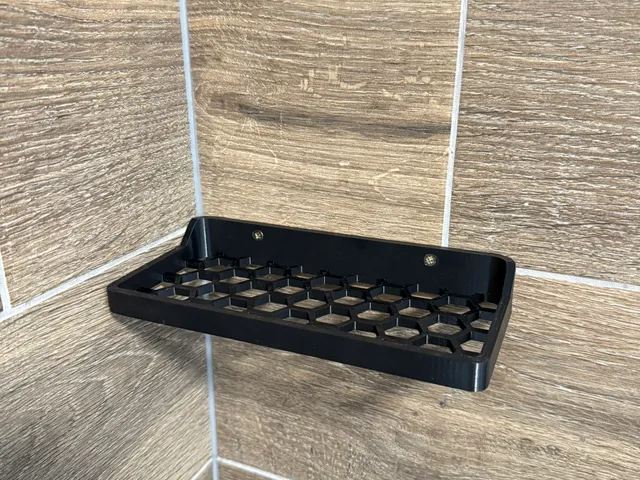 Bathroom honeycomb shelf