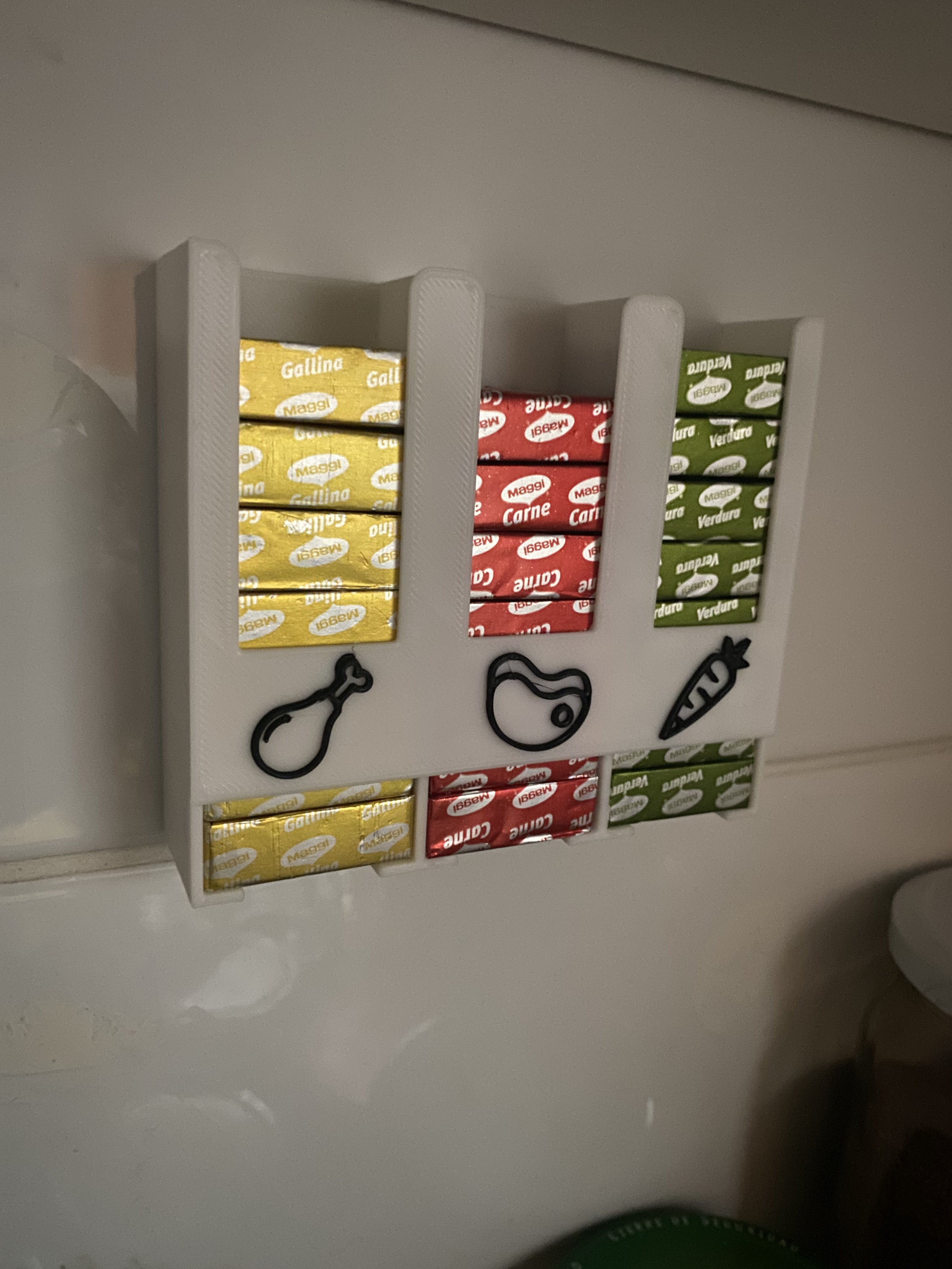 Maggi cube organizer and dispenser