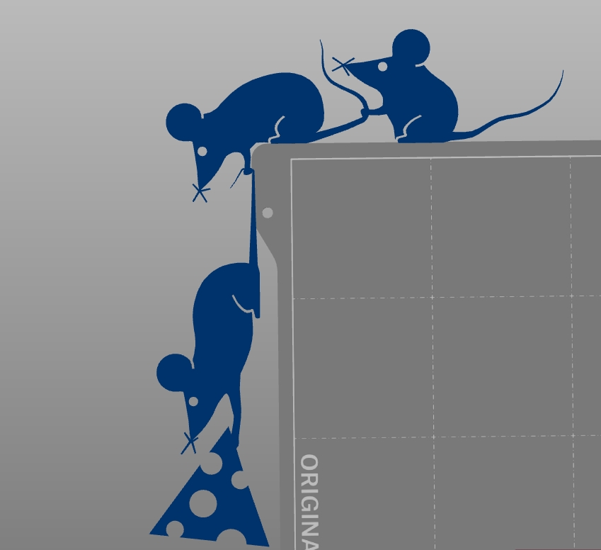 One Layer Wall Decoration For Wall Switch and Door Frame - Mouse Motif