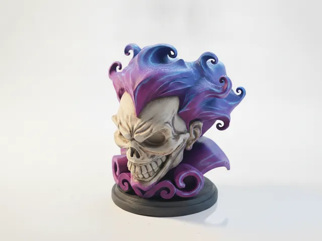 Joker Skull Sculpture Gothic Collectible 3D Printable