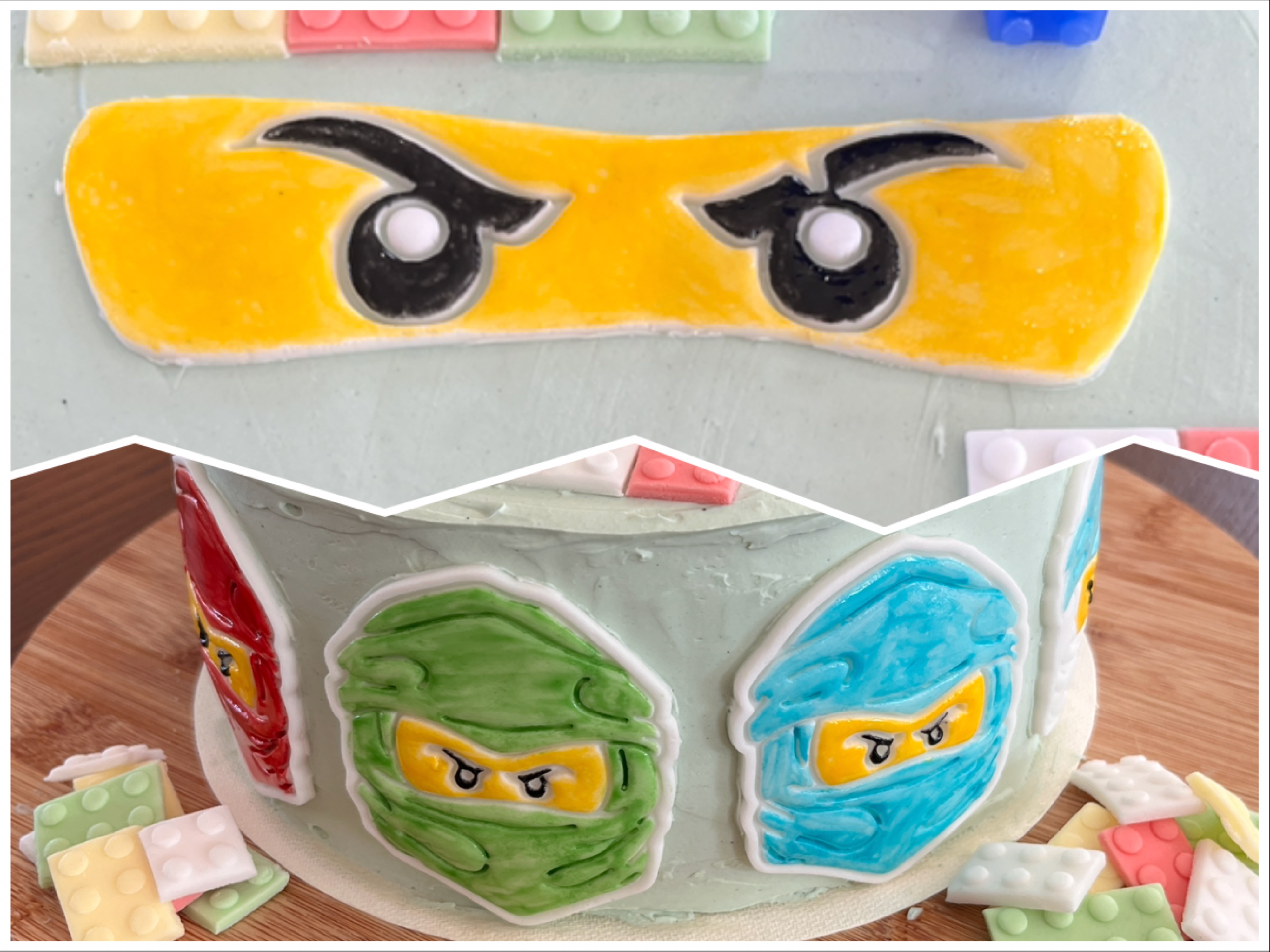 "LEGO Ninjago Head + Eyes" Cookie Cutter + Stamp set (2 models)