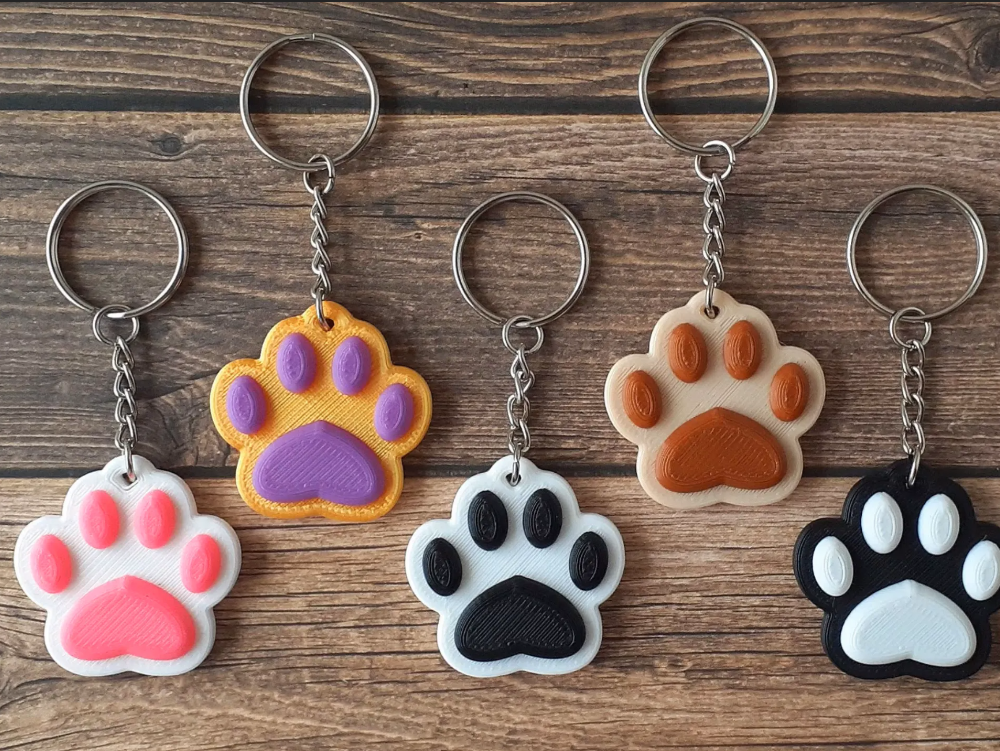 Animal paw keychain