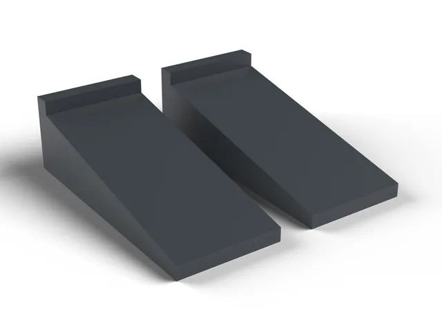 Laptop Riser Feet - Two Wedges for a Better Typing Angle and Cooler Laptop (OpenSCAD)