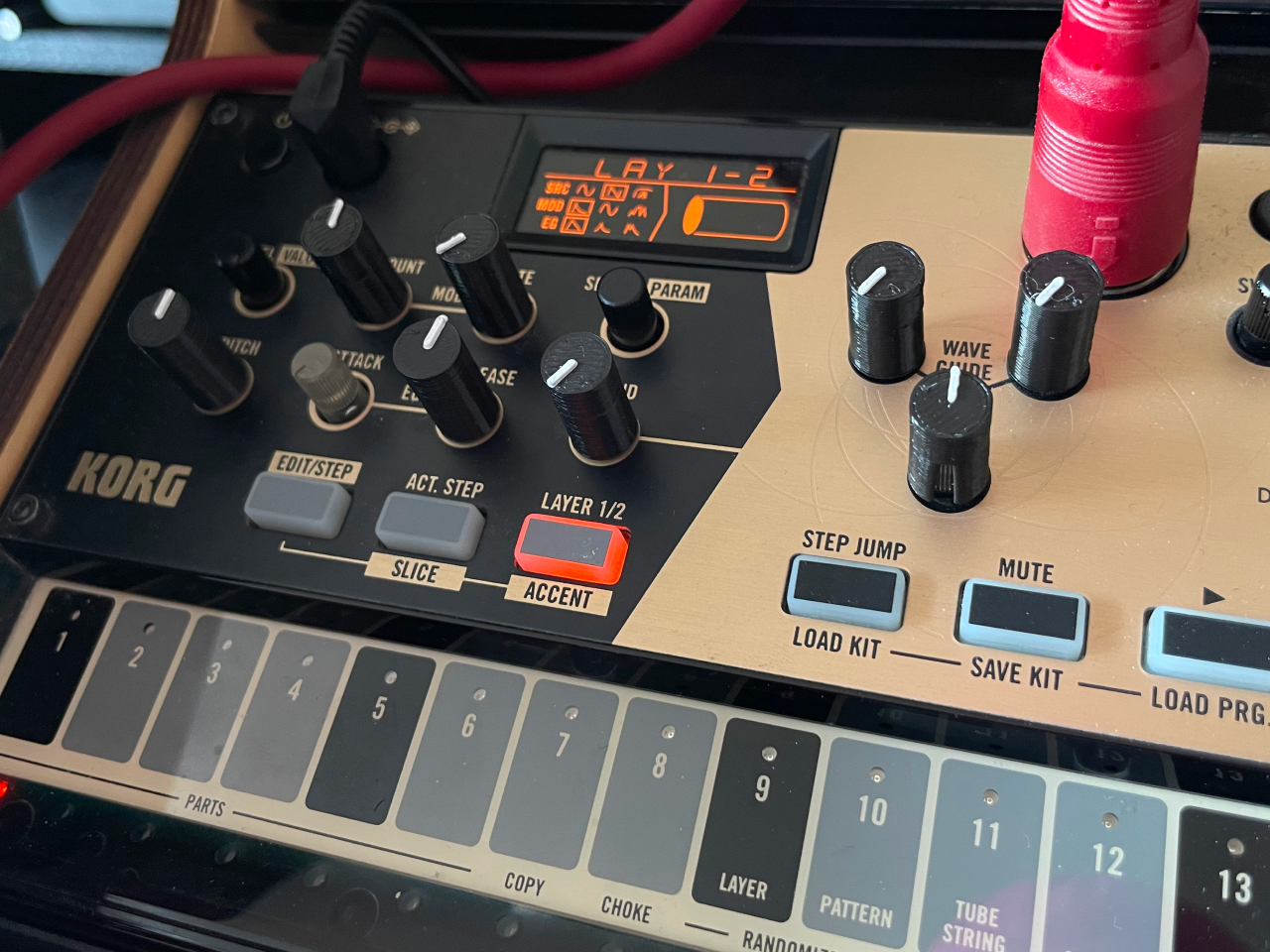 KNOBS WITH INDICATOR FOR KORG VOLCA SERIES (D-SHAFT + NORMAL) — miniatura 3