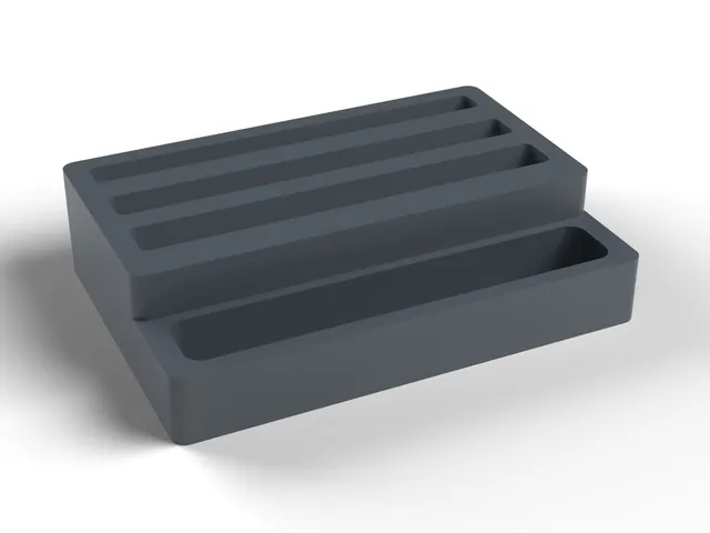 Charging Dock Organizer - Phone, Tablet and E-Reader Stand with Cable Channels (OpenSCAD)