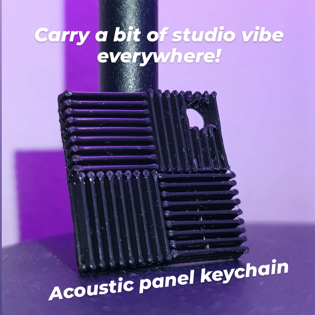 Acoustic panel keychain – carry a bit of studio vibe everywhere!