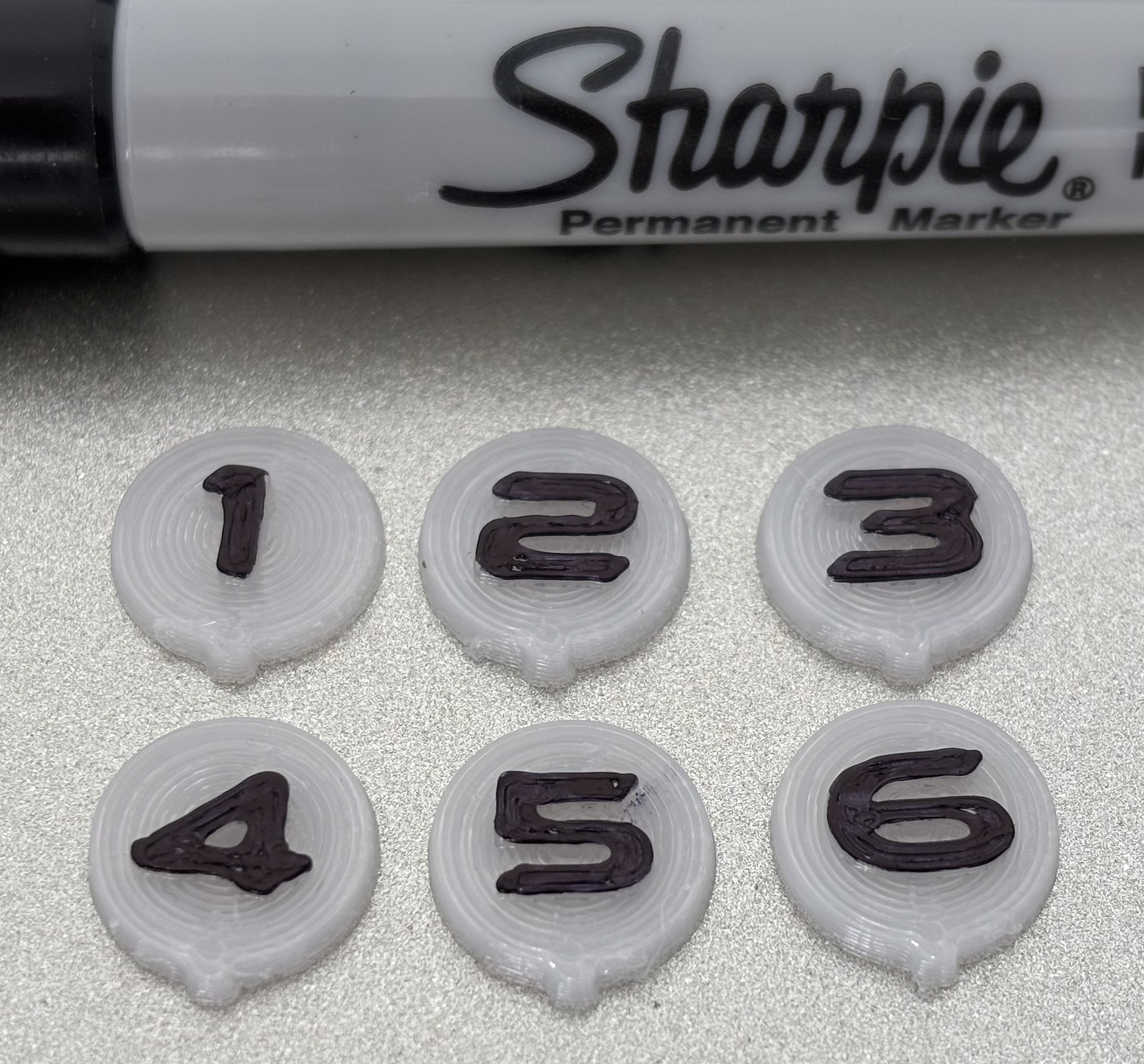 Combined Base Number models for Printables Badges