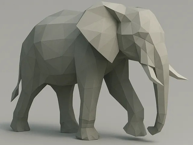 Low Poly Elefant