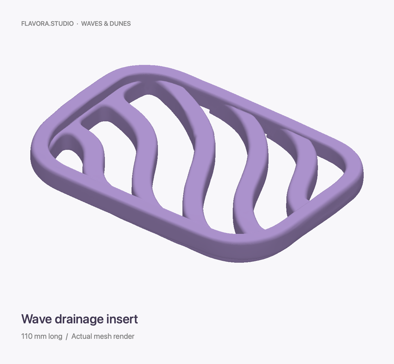 Copier Insert WAVE Drainage Insert 110 mm | Waves & Dunes — STL Grátis | 3DFinder