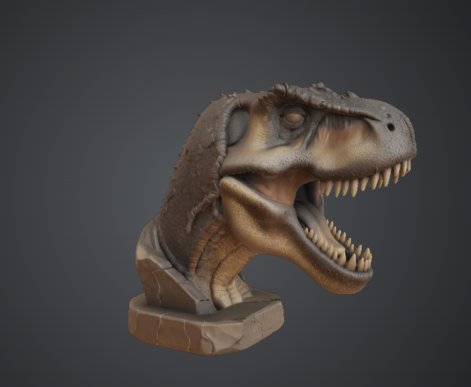 Tyrannosaurus Rex Bust – Roaring Dinosaur