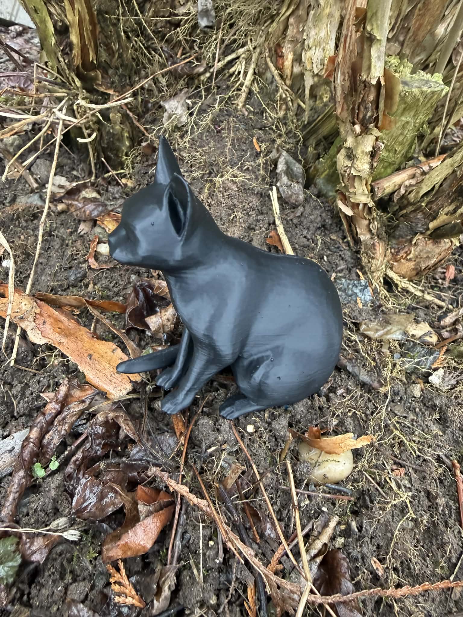 Realistic sitting cat — miniatura 3