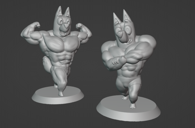 Swole Bluey and Bingo