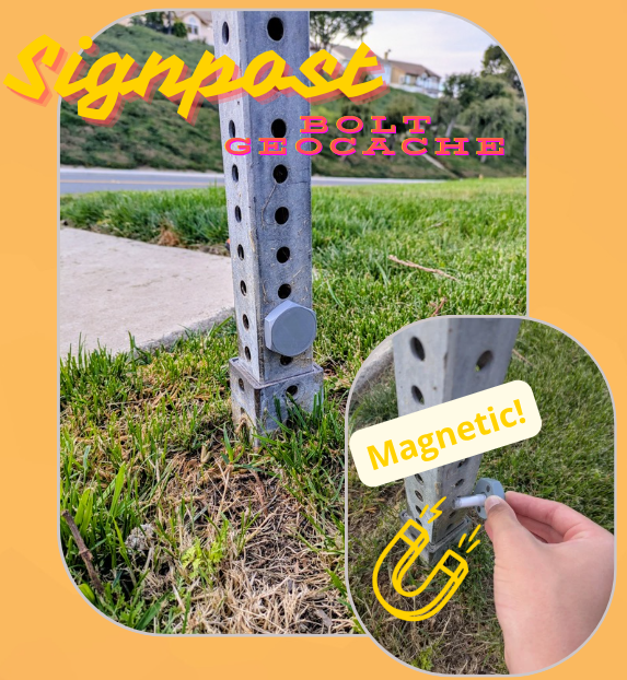 Signpost Bolt Geocache