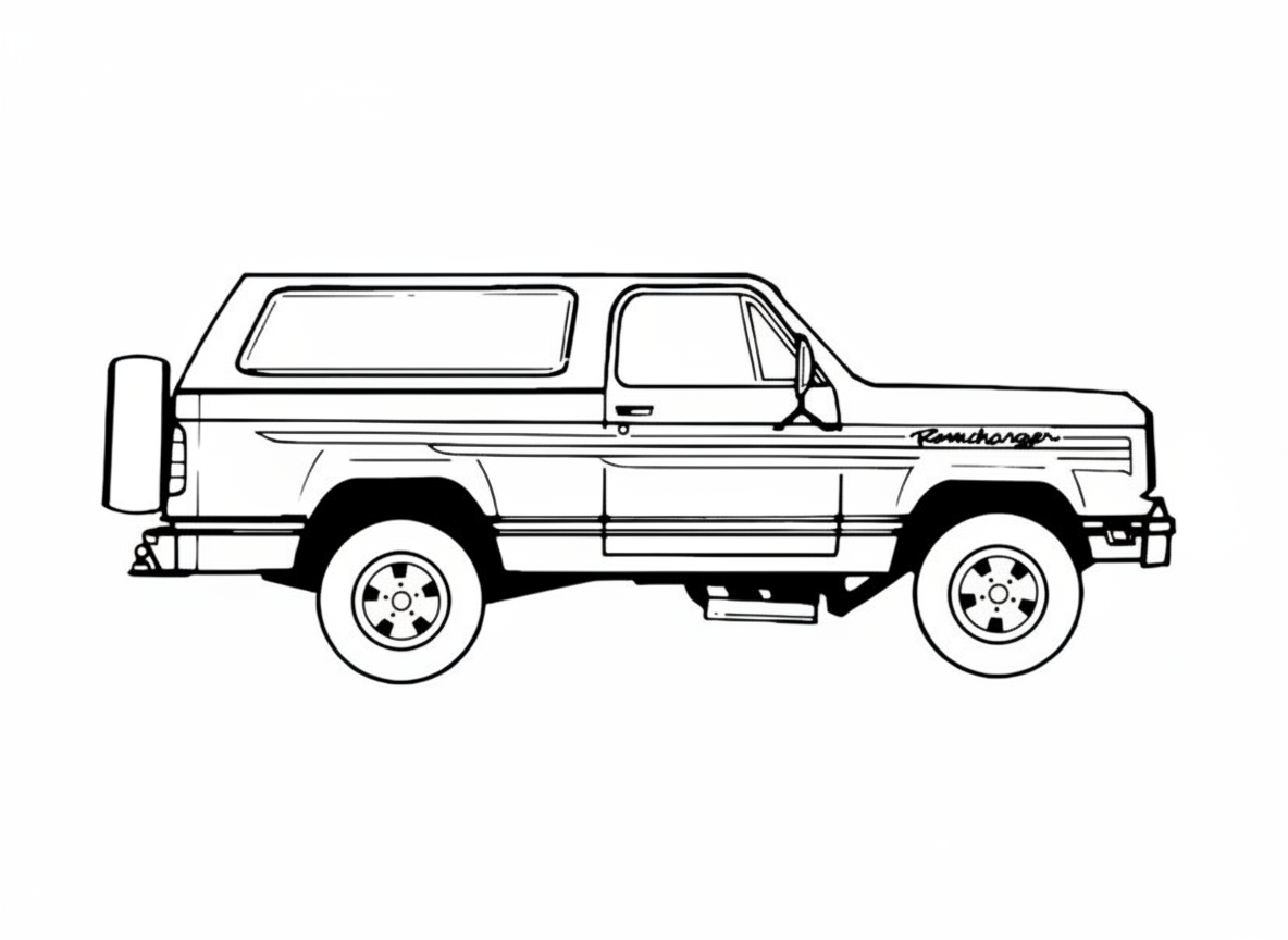 dodge ram charger flat wall model 1985