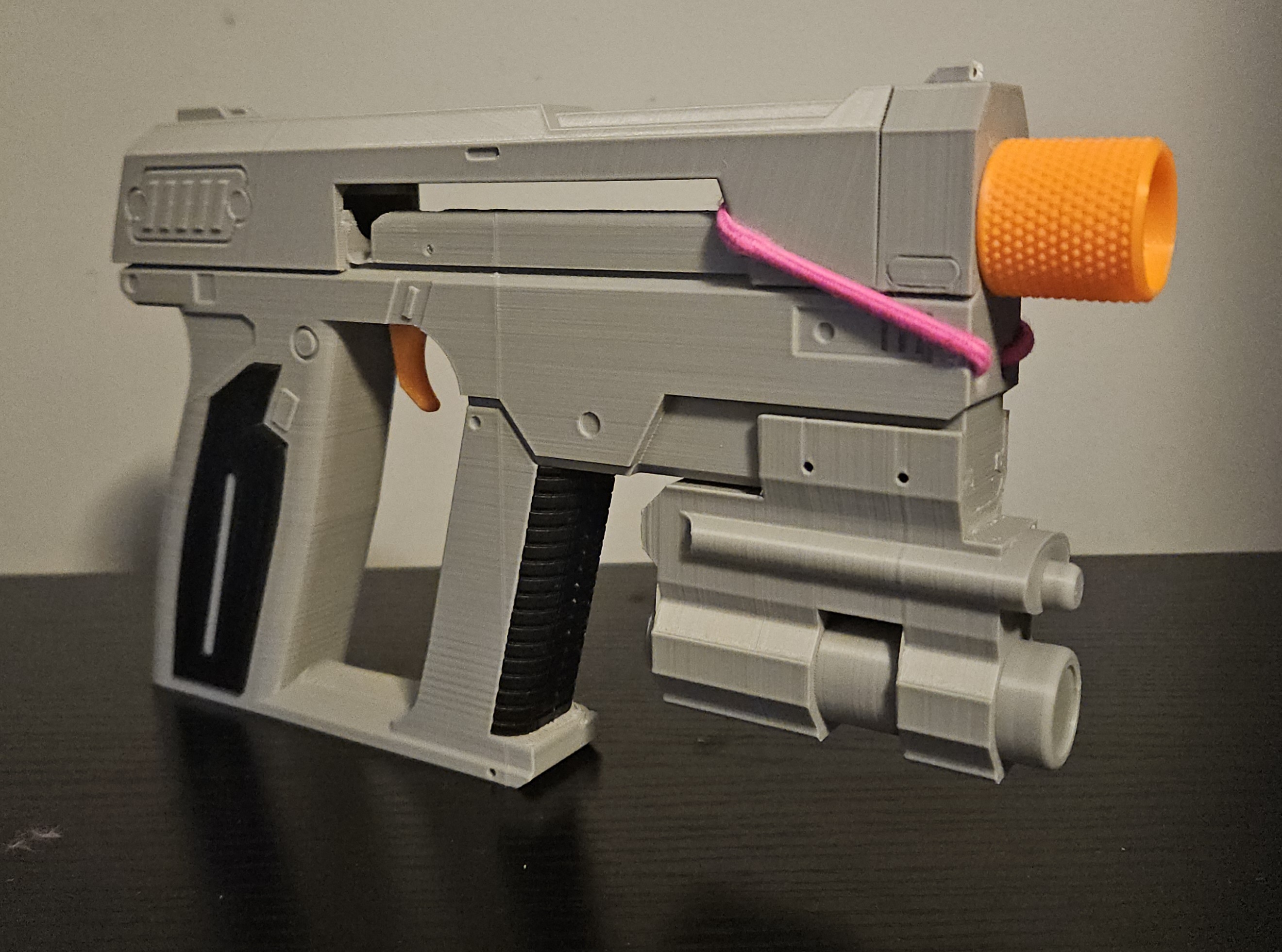 P2 Patriot: A Low Hardware Nerf Stringer Blaster, inspired by the Helldivers Peacemaker