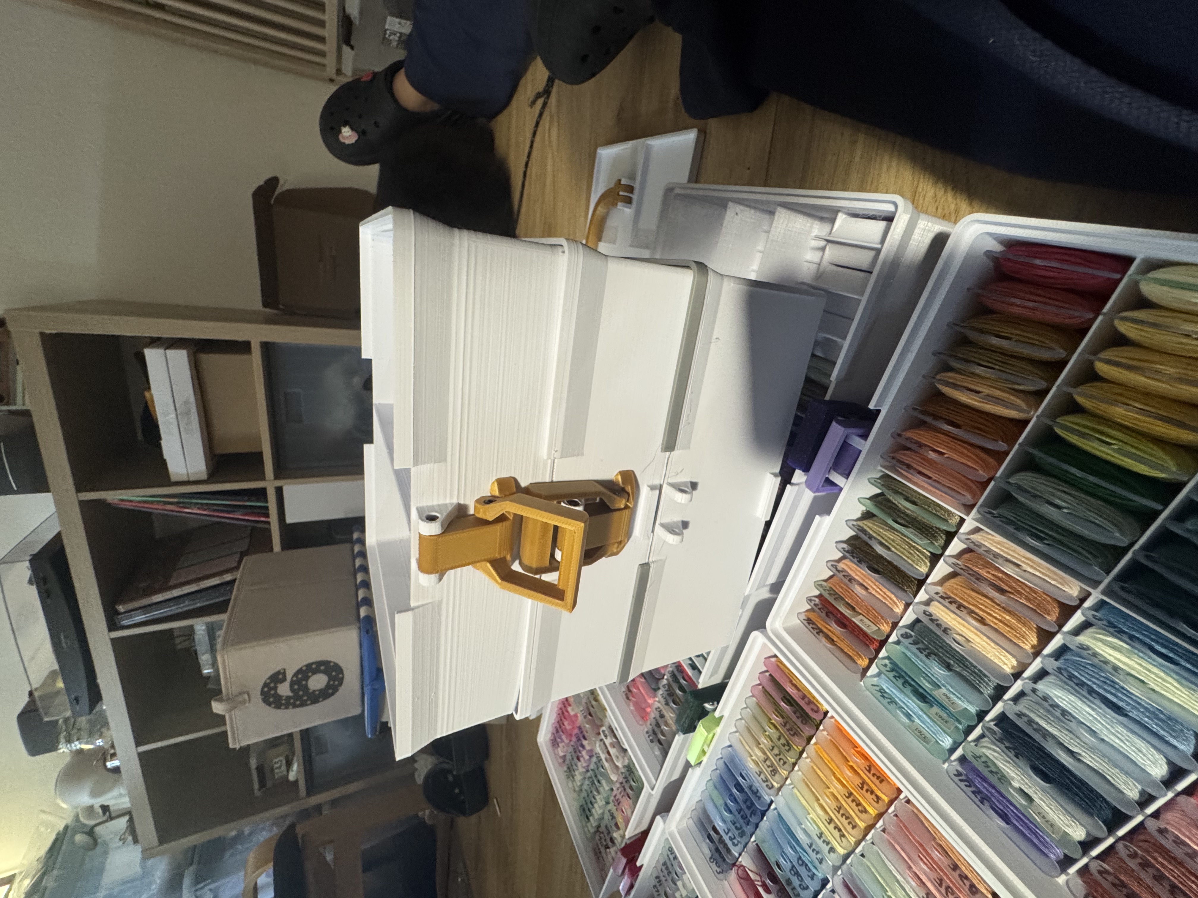 taller trays for stackable embroidery thread case