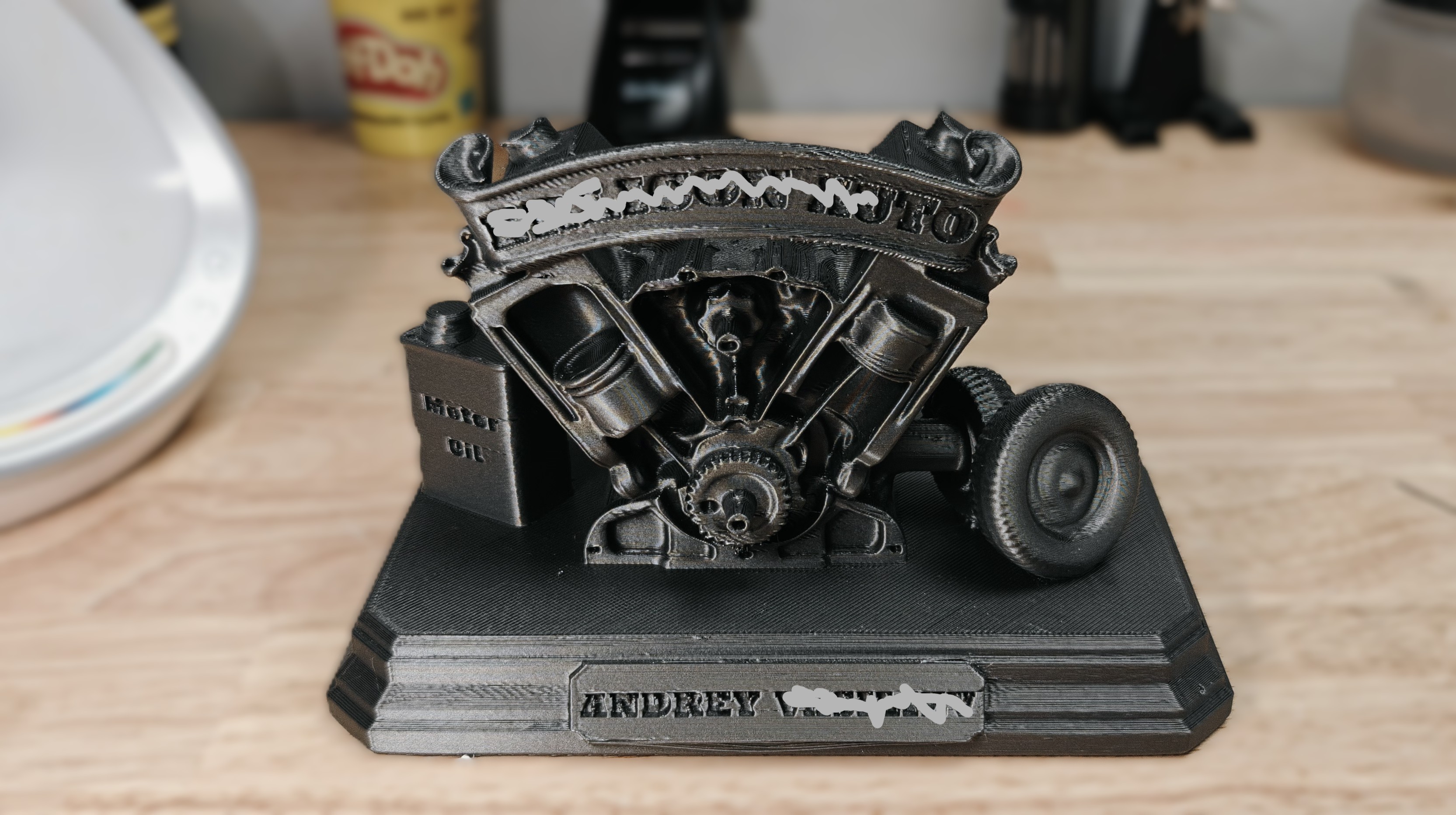 Engine V8, Trophy, Award for Mechanic, Garage Award — thumbnail 5