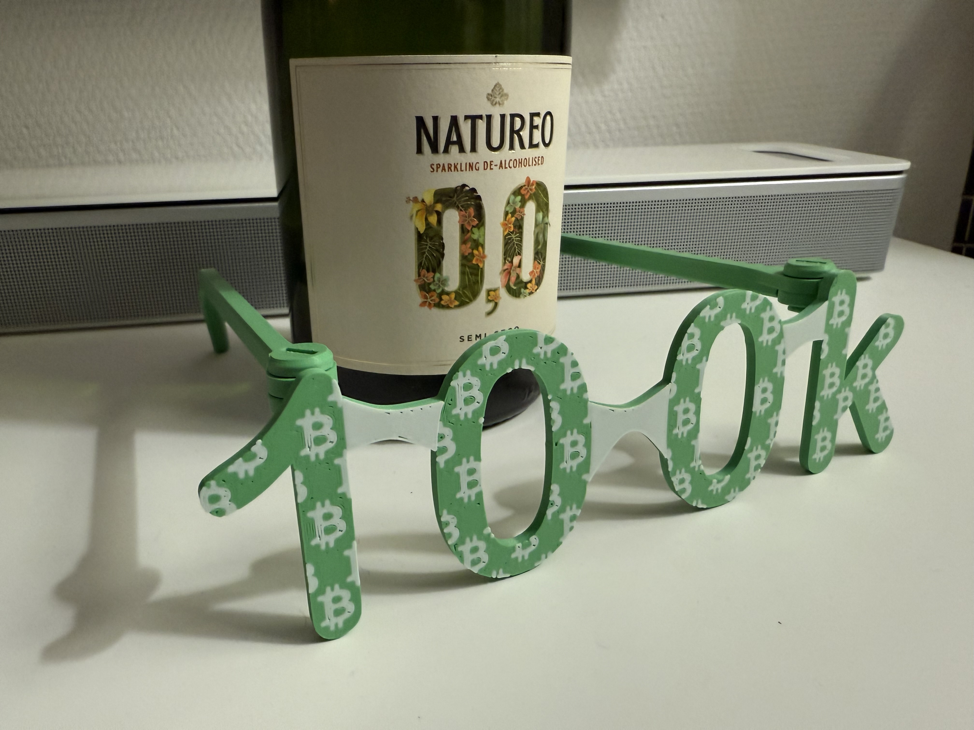 Bitcoin BTC 100K celebration glasses