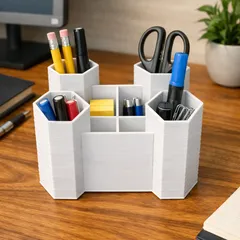 Hexa castle pen holder.