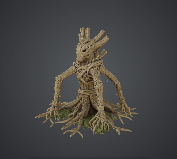 Wooden Ent Guardian – Root Creature Tree Spirit 3D model by BelBuilds