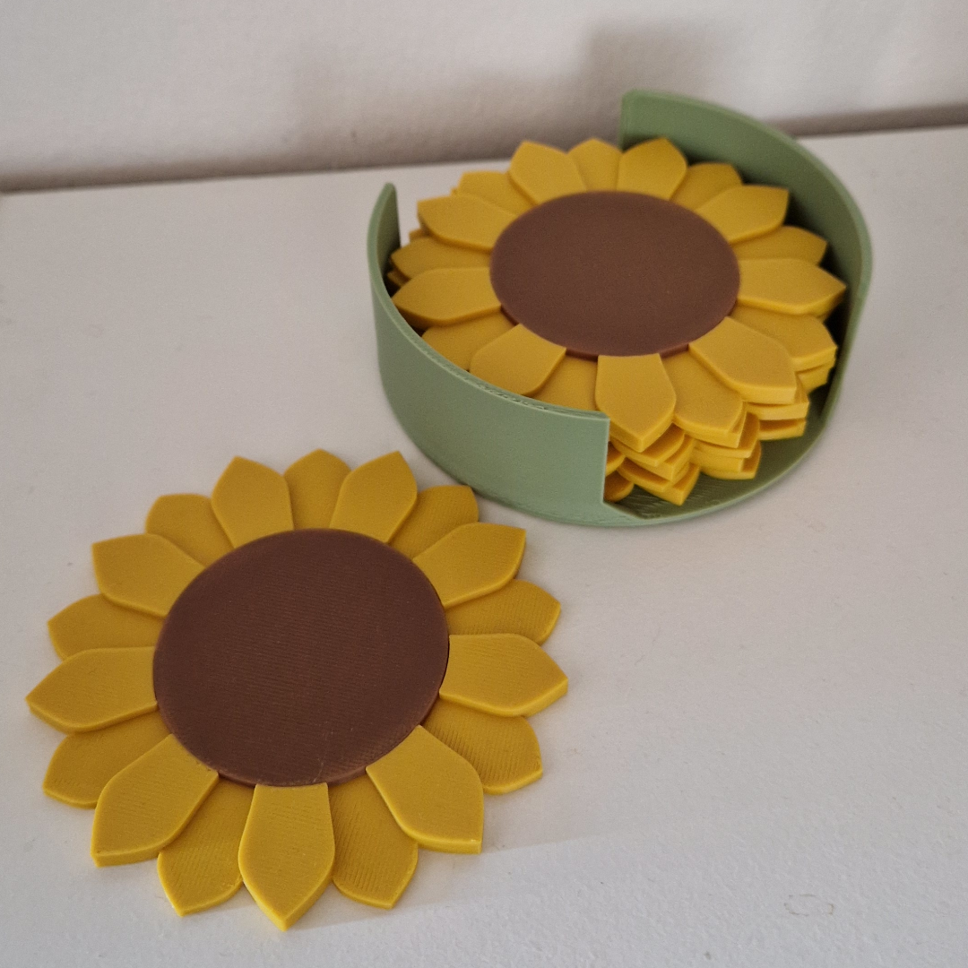 Miniatura 2 do modelo 3D Sunflower coasters