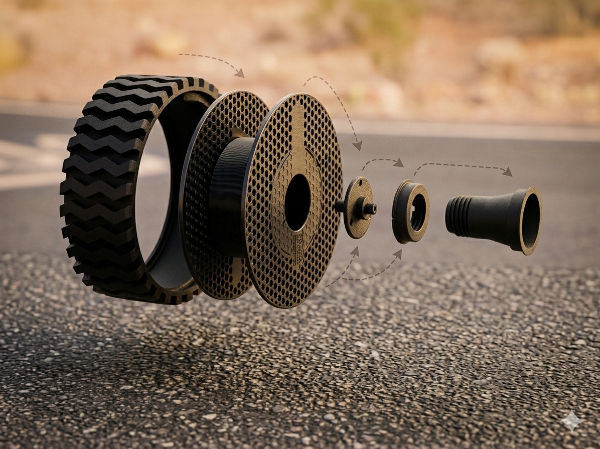 All Terrain Wheel Upcycle Kit 3D model