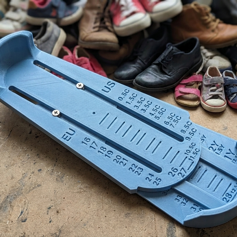 Modular Sliding Shoe Size Ruler (EU/US) by Darius V | Download free STL ...