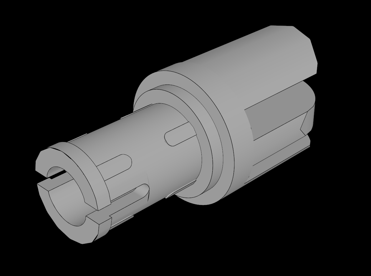 Lego Compatible (6217a.dat) Arm Piece with Pin with Friction and 3 Fingers