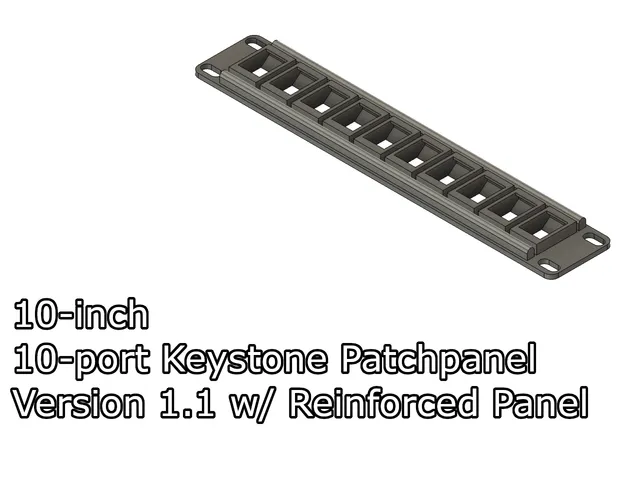 10-inch Keystone Patchpanel x10 ports