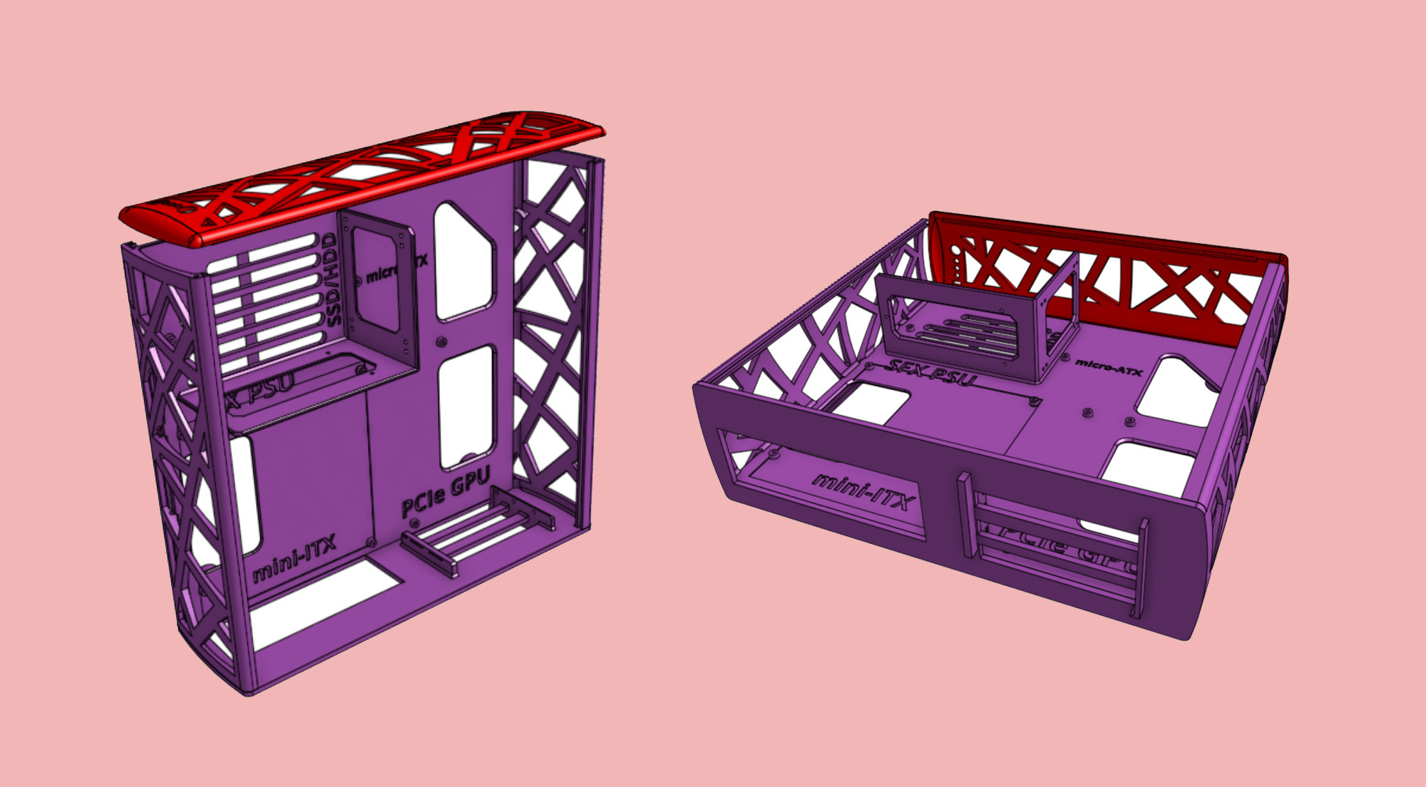 Miniatura 6 do modelo 3D Flatpoint mini-ITX PC case
