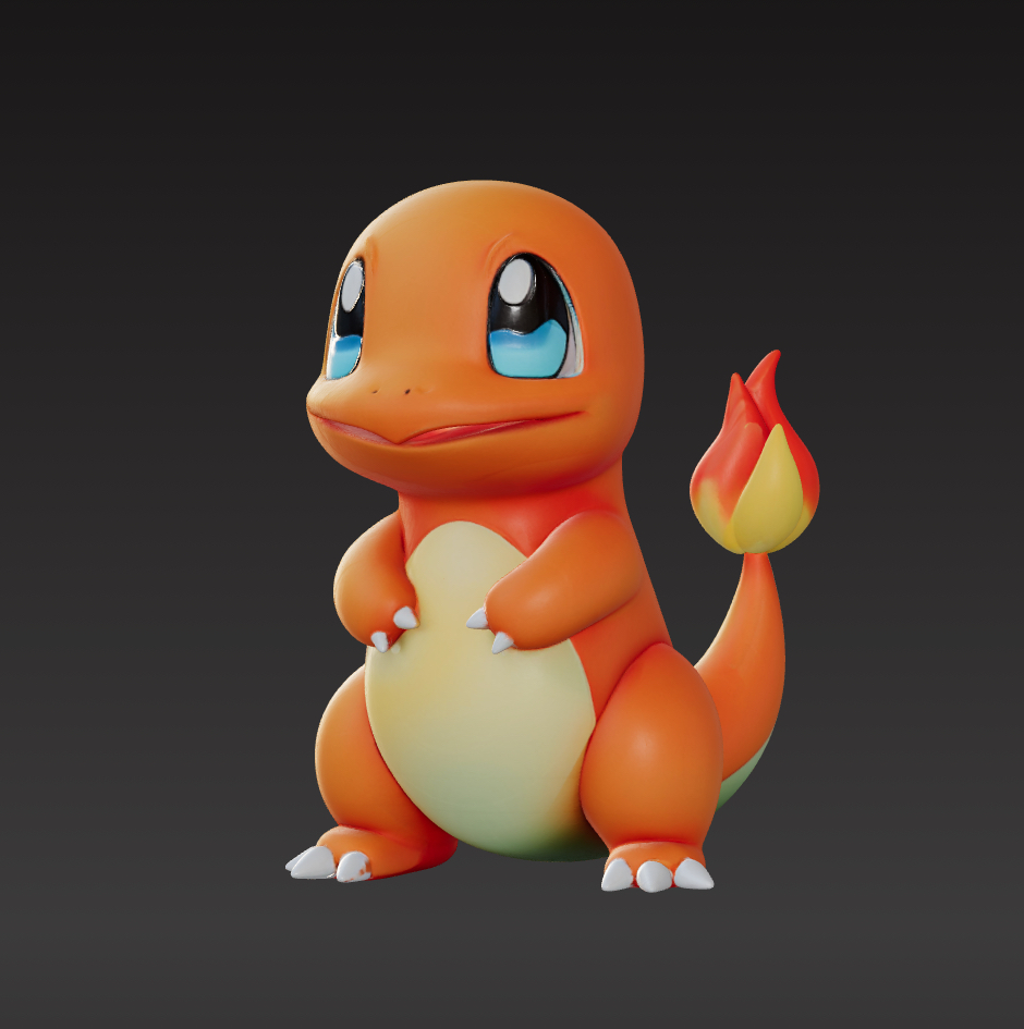 Charmender 3d model obj perfect for print
