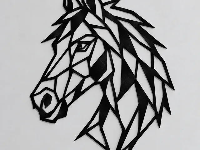 Low Poly Horse Head – Geometric 3D Wall Art