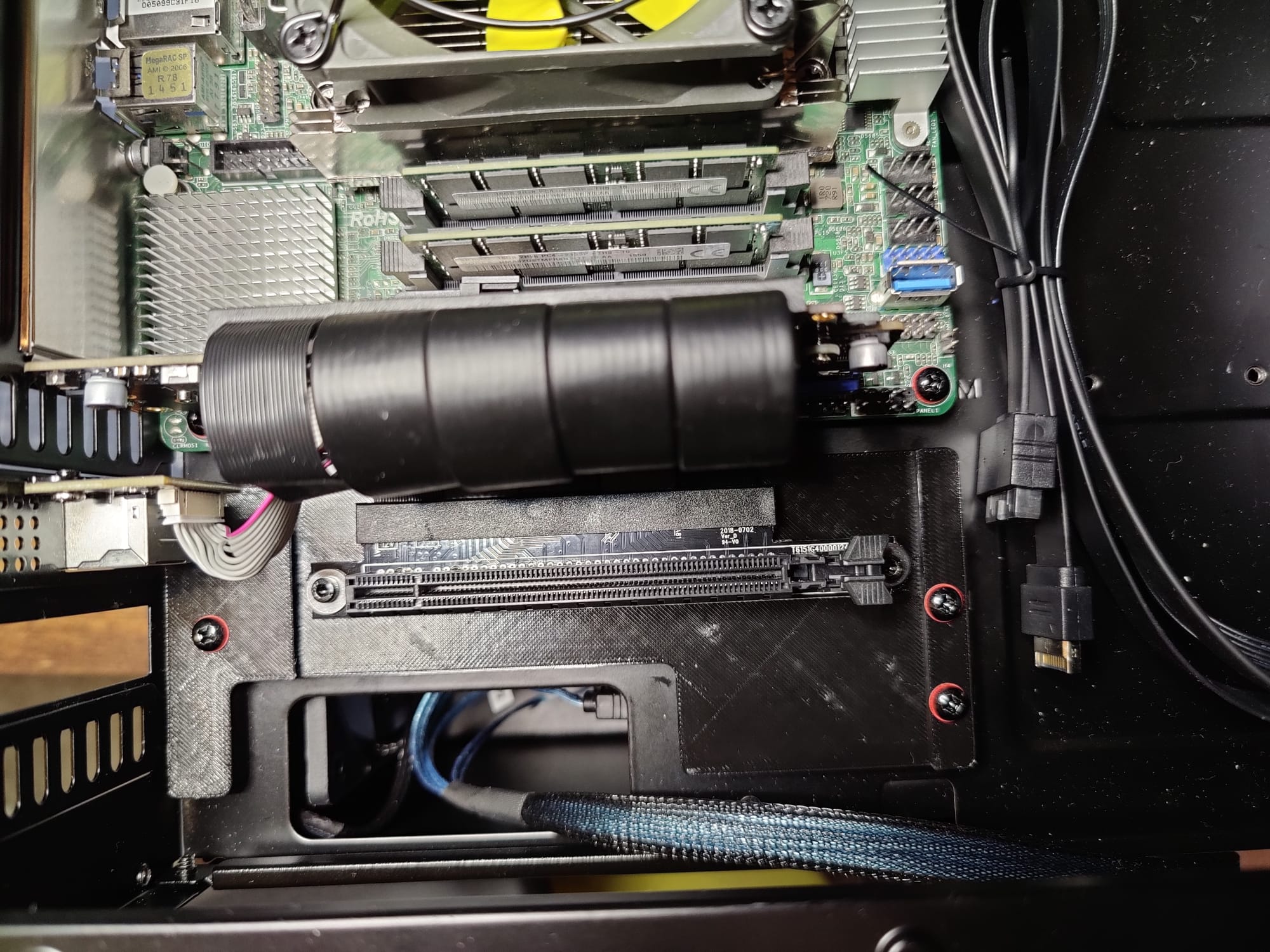PCIe Riser Cable Mount for Jonsbo N4