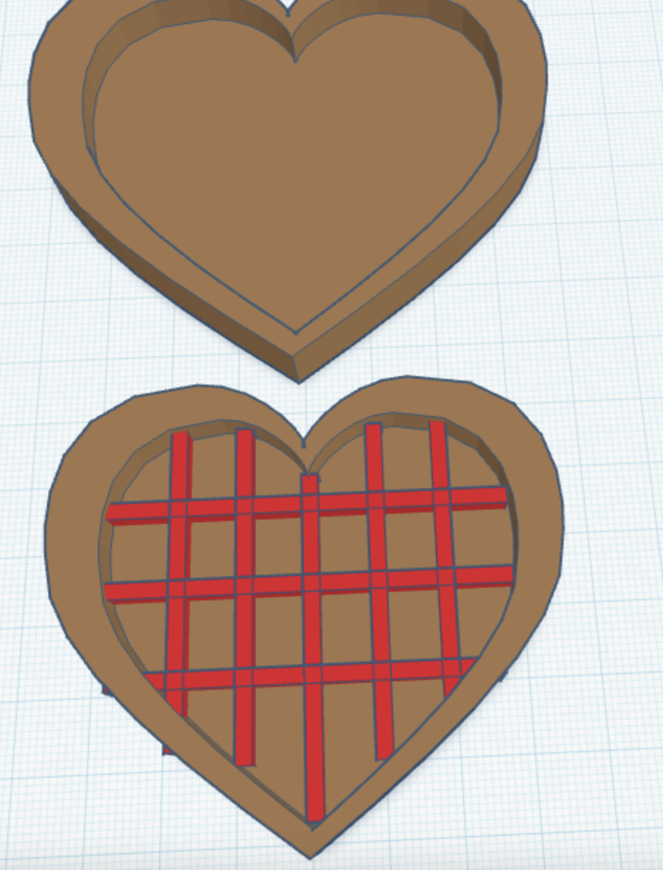 Valentines day heart container