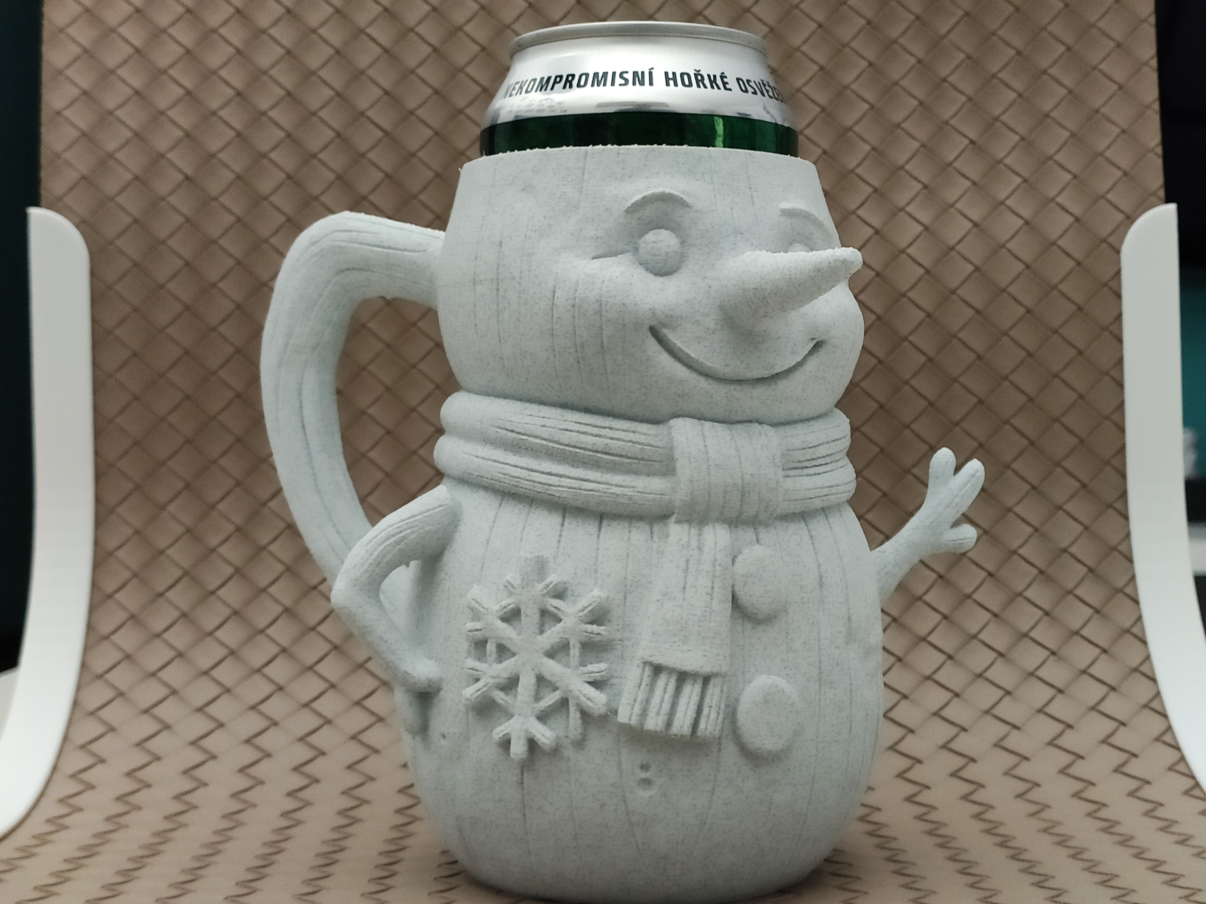 Snowman - Can Holder / Beer mug