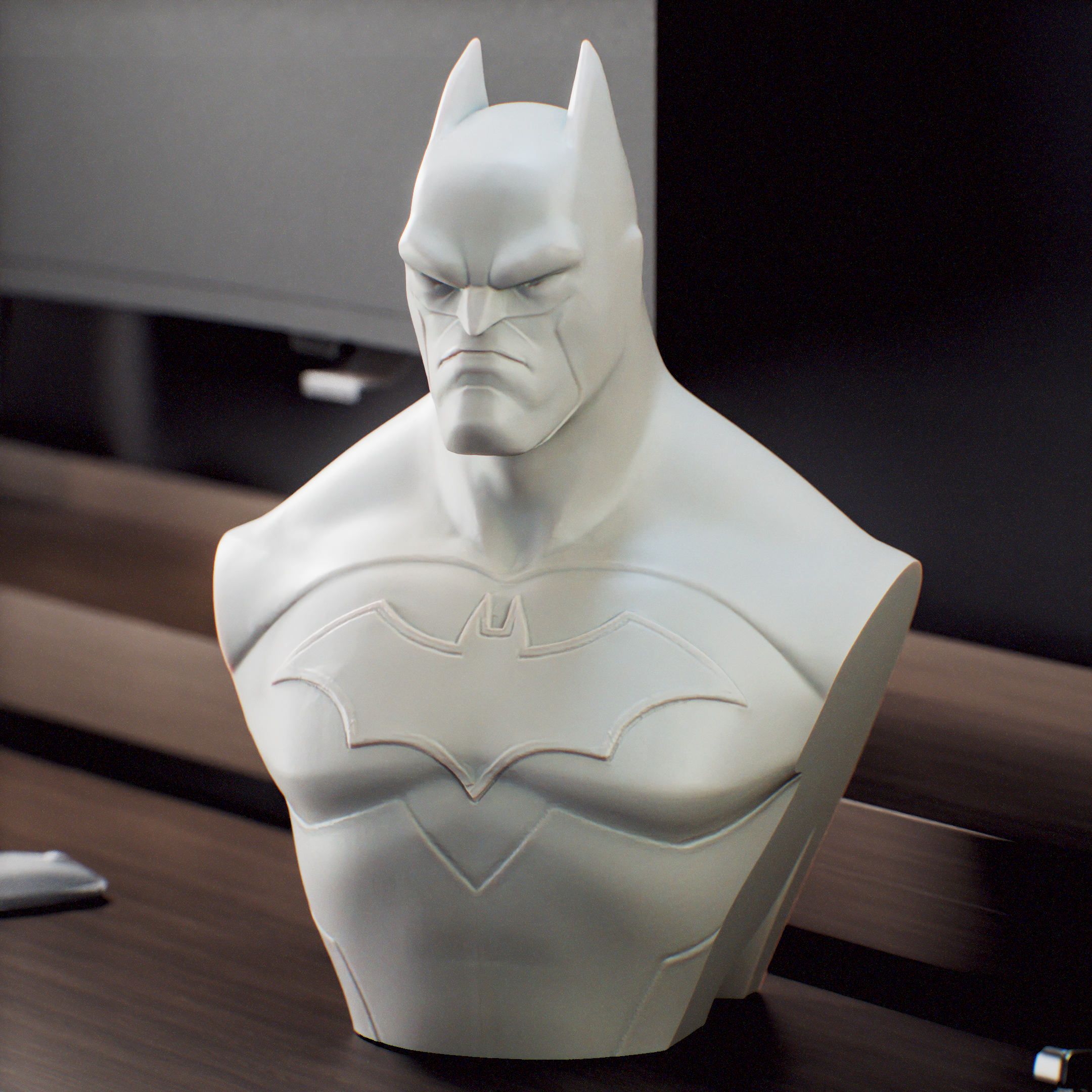 Batman Bust DC Worlds Collide - Batman Busto 89 - 92 - 1992 serie animada a imprimir por partes - Batman Bust 1992 animated series
