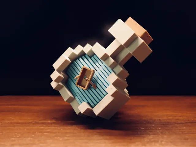 Minecraft Bottle Ship – Wavy & Movable Floating Boat