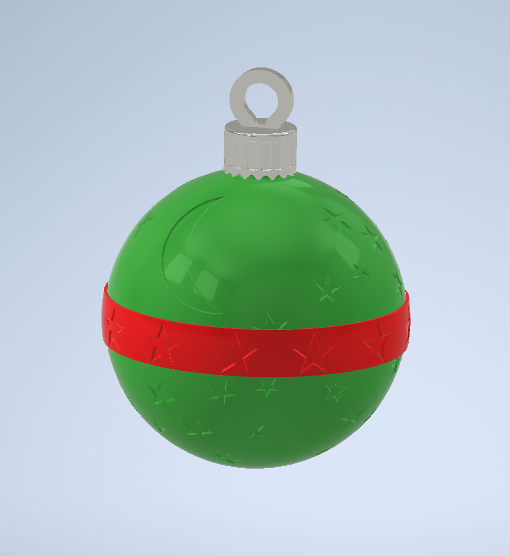 Miniatura 7 do modelo 3D Modular Christmas Baubles - Celestial patterns pack