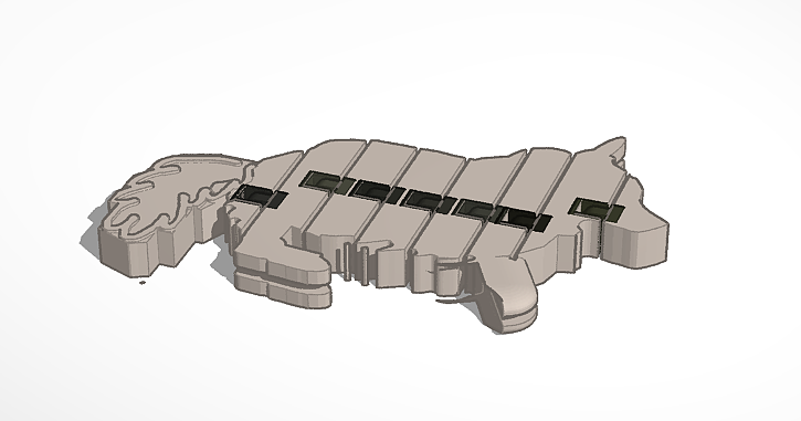 flexi wolf by hihihello | Download free STL model | Printables.com - 3D model önizlemesi