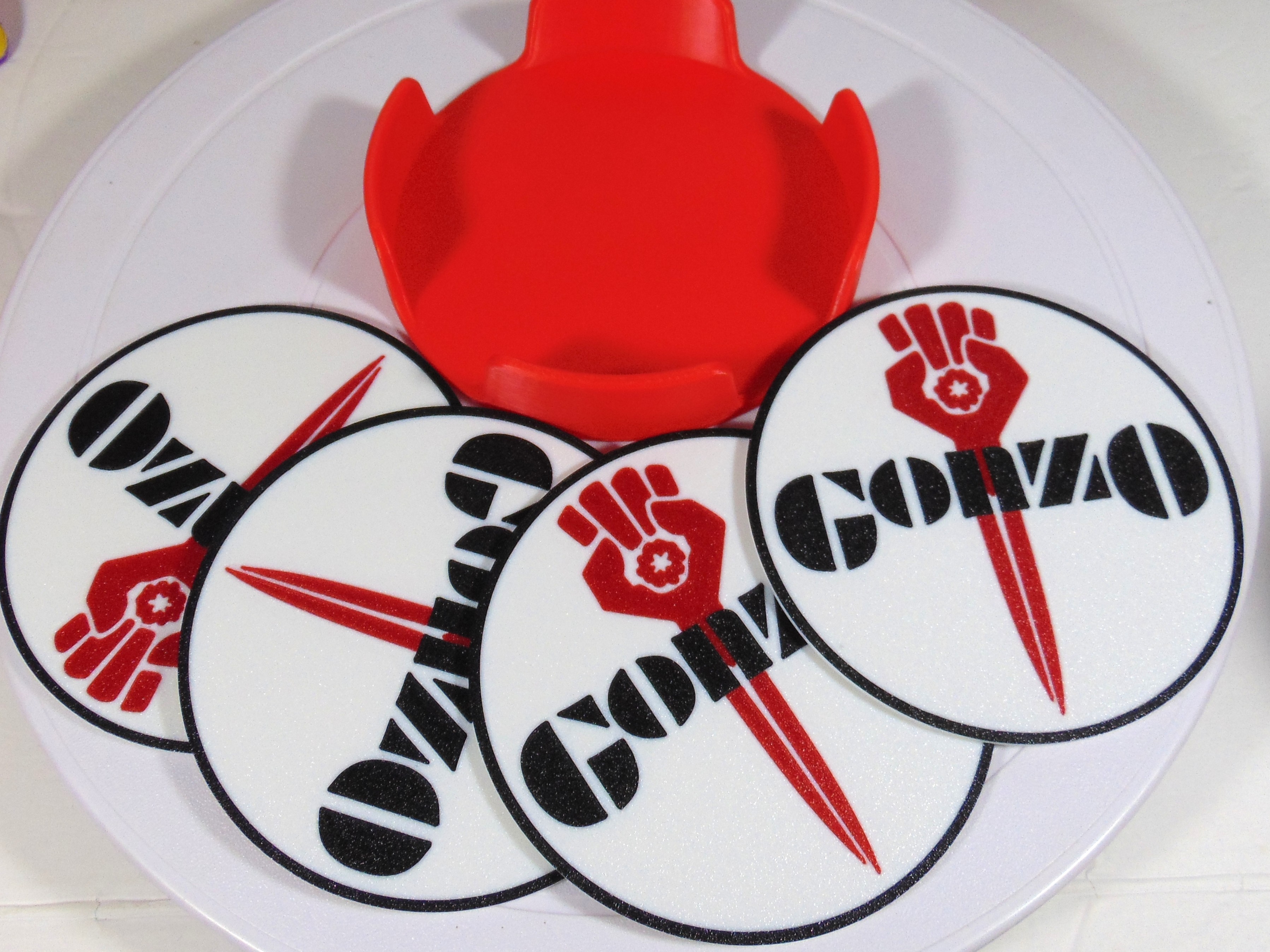 Hunter S. Thompson GONZO Coaster Set Tribute With Holder 100mm
