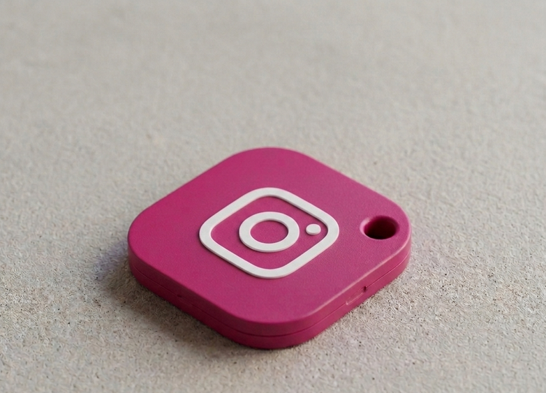 Description A modern and functional Instagram logo keychain featuring an internal cavity for an NFC tag. This design all