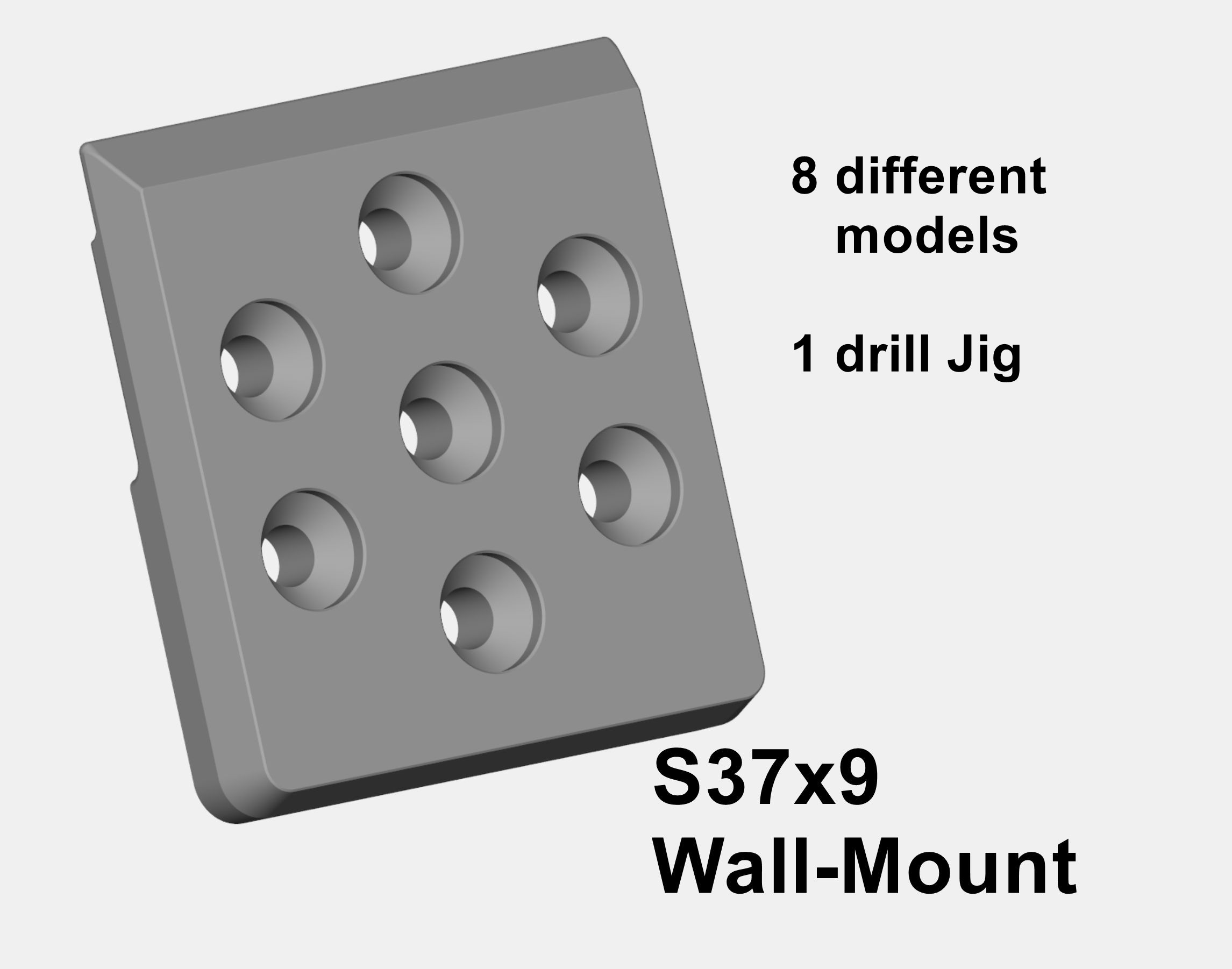 S37x9 - Wandhalter   "French Cleat - Adapter"