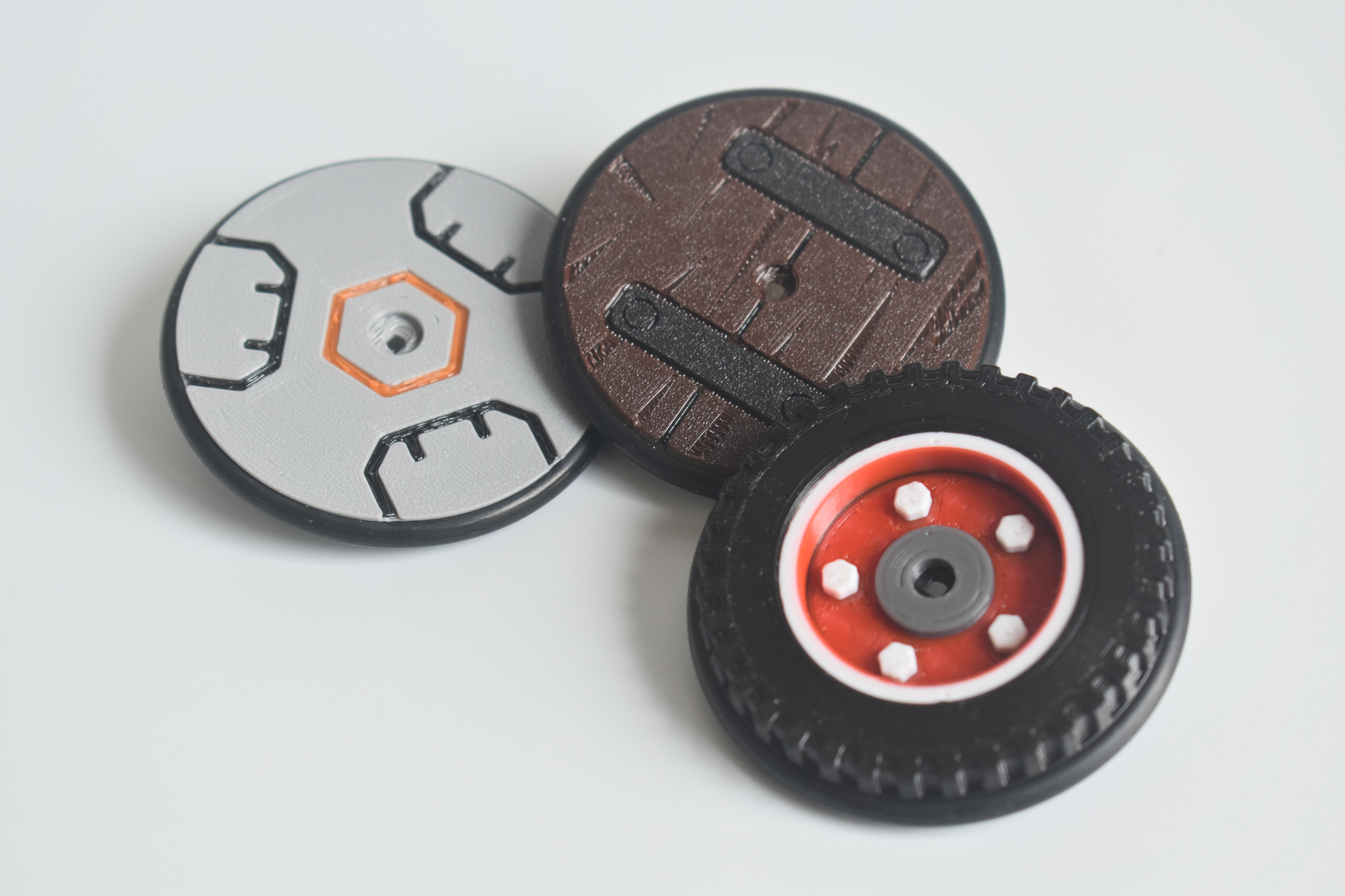 HP Robots OTTO wheels pack - firefighter / space / wooden 3D model