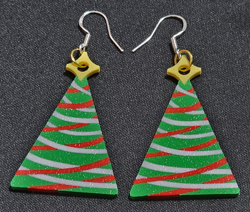 Christmas Tree Earrings (Multi Colour)